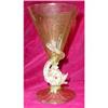 Image 1 : Venetian DOLPHIN Stem GOBLET, 7 inches TALL #1943706