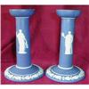 Image 1 : WEDGWOOD JasperWARE CANDLEsticks Dark BLUE #1943755