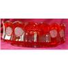 Image 1 : FOSTORIA Coin RUBY - Oval DISH - 9 inch #1943773