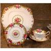 Image 1 : PARAGON Tapestry ROSE Trio + Square PLATE #1943822