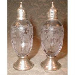 Cambridge CHANTILLY Shakers -STERLING Base+Tops#1943922