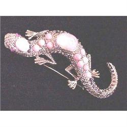 Jeweled Swoboda salamander pin #1944272
