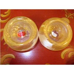 pair of paperweight Murano Candle holders!  #1944394