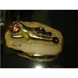 artist Ron Lee bronze clown on marble w sign!  #1944402