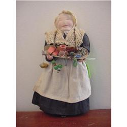 10" Peddler cloth Doll Mohair Wig 1940s #1944632