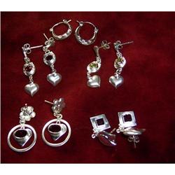 garnet, amethyst, silver, peridot, earrings #1944998