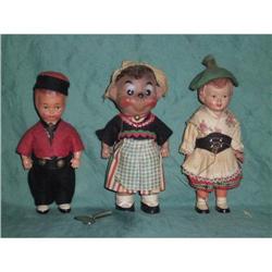 3 vintage wind-up dolls #1945005