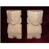 Image 1 : Rare Aztec Yellow Marble Bookends, Hand carved #1945602