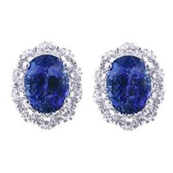 5.13ct Ceylon Sapphire Antique Style Earrings #1945716