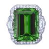 Image 1 : 14.16 ct Peridot and Diamond Ring in Platinum #1945733