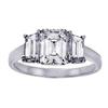 Image 1 : Emerald Cut Three Stone Diamond Ring (2.19ct#1945743