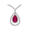 Image 1 : Platinum Ruby Diamond Necklace #1945753