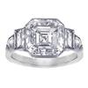Image 1 : 3 carat Asscher Cut Diamond Ring in Platinum #1945756