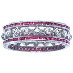 Harlequin Pink Sapphire & Diamond Antique Style#1945821