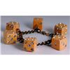 Image 1 : VINTAGE BAKELITE RHINESTONE DICE BRASS BRACELET#1945955