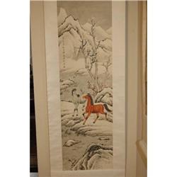 Chinese  Ink   on  paper  Scroll  Painting #1958024