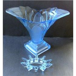 Walther Art Deco Glass Greta Vase + Frog #1958131