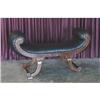 Image 1 : FRENCH VICTORIAN LEATHER BENCH OTTOMAN SETTEE #1958597