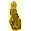 Image 1 : Antique English Brass Hand Paper Clip #1958682