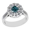 Image 1 : Certified 1.72 Ctw I2/I3 Treated Fancy Blue and White D