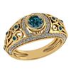 Image 1 : Certified 1.08 Ctw Treated Fancy Blue Diamond And G-H W