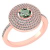 Certified 0.99 CTW Green Amethyst And Diamond 14k Rose