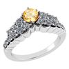Certified 0.95 Ctw Citrine And Diamond VS/SI1 Ring 14k