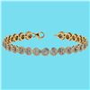 Certified 4.59 Ctw SI1/I2 Diamond 18K Yellow Gold Brace