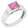Certified 0.75 Ctw Pink Tourmaline 18k White Gold Ring