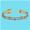 Certified 3.32 Ctw SI2/I1 Diamond 14K Yellow Gold Brace