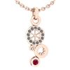 Image 1 : Certified 0.26 Ctw Ruby And Diamond Octopus Styles Pend