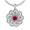Image 1 : Certified 1.19 Ctw SI2/I1 Ruby And Diamond 14K White Go