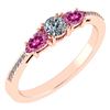 Image 1 : Certified 0.77 Ctw Pink Tourmaline And Diamond 14k Rose