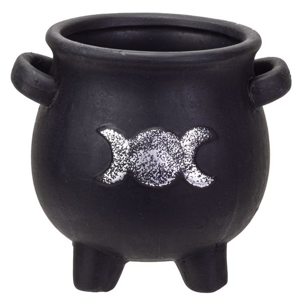 TRIPLE MOON CAULDRON PLANTER POT