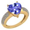 Image 1 : Certified 5.01 Ctw Tanzanite And White Diamond VS/SI1 L