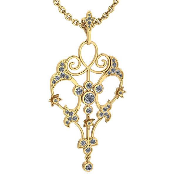 Certified 1.55 Ctw Diamond Necklace For womens New coll