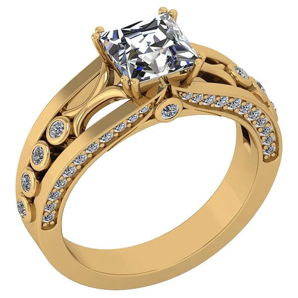 Certified 1.53 Ctw Diamond Wedding/Engagement Style 18K