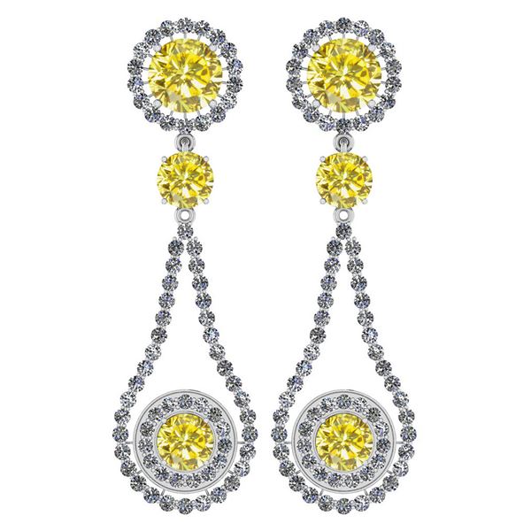 Certified 4.50 Ctw SI2/I1 Treated Fancy Yellow & White