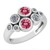 Image 1 : Certified 1.16 Ctw Pink Tourmaline And Diamond 14k Whit