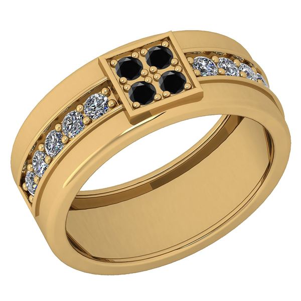 Certified 0.49 Ctw SI2/I1 Treated Fancy Black & White D