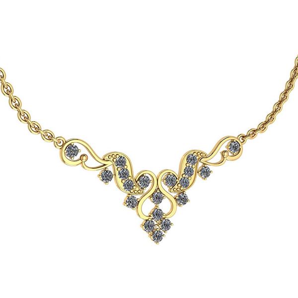 Certified 1.31 Ctw Diamond VS/SI1 Necklace 18K Yellow G