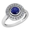 Image 1 : Certified 1.12 Ctw Blue Sapphire And Diamond Wedding/En