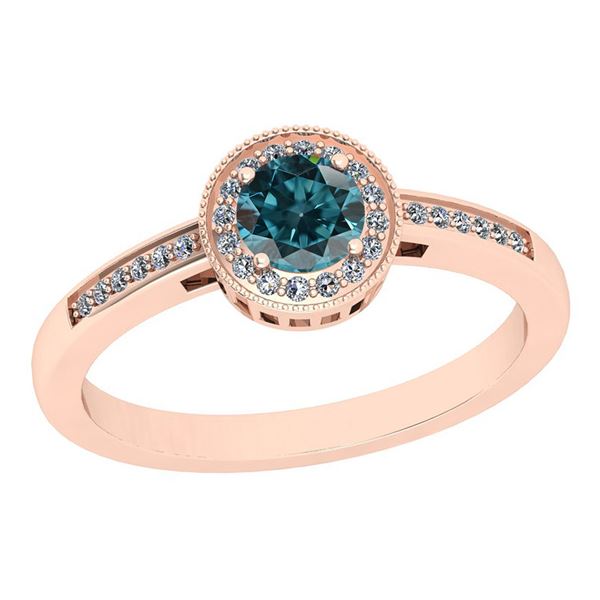 Certified 1.53 Ctw I2/I3 Treated Fancy Blue and White D