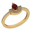 Image 1 : Certified 0.64 Ctw Garnet And Diamond 18k Yellow Gold R
