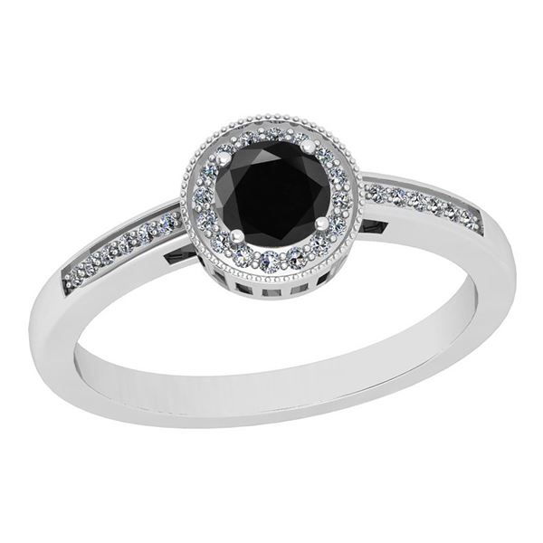 Certified 1.53 Ctw I2/I3 Treated Fancy Black and White