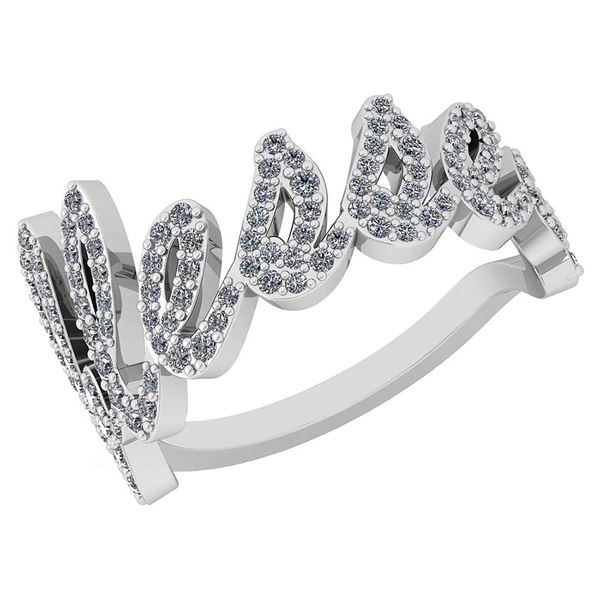 Certified 0.65 Ctw Diamond VS/SI1 Engagement Band Ring