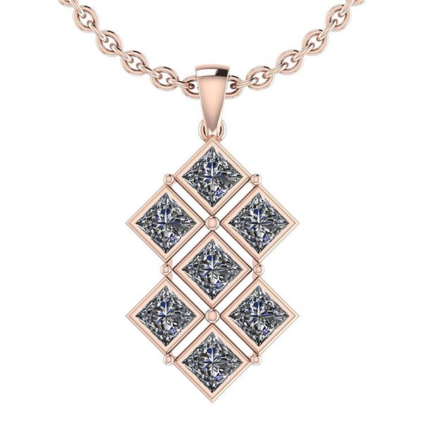 Certified 2.73 Ctw Diamond I1/I2 Bezel Style Set Pendan