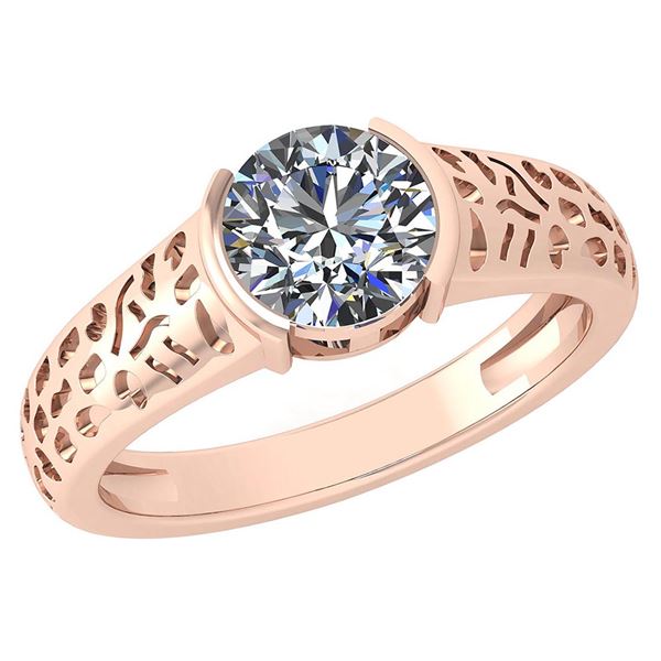 Certified 1.25 Ctw Diamond Halo Ring For Engagement New