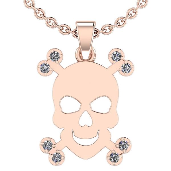 Certified 0.10 Ctw Diamond VS/SI1 Pendant 18K Rose Gold