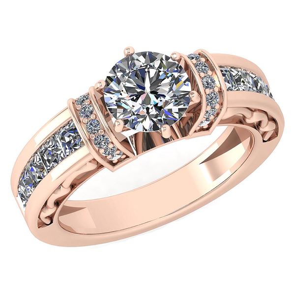 Certified 2.15 Ctw Diamond Halo Ring For Engagement New